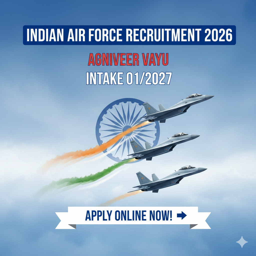 Indian Air Force Recruitment 2026 – Agniveer Vayu Intake 01/2027